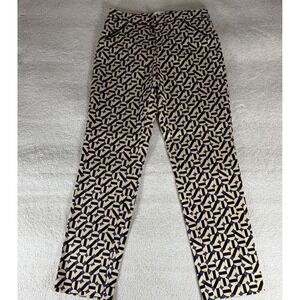 Tyler Boe Women's Pants Size 8 Multicolor‎ Geometric Pocket Straight Leg Trim